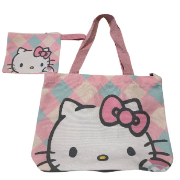Handbags - New without tags- Hello Kitty Tote Bag with Matching Makeup Bag